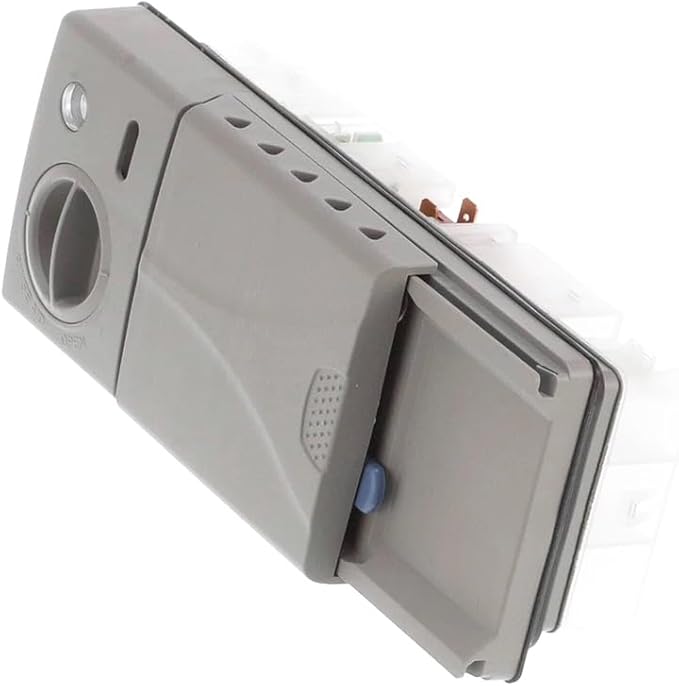 DD59-01002A Dishwasher Detergent & Rinse Aid Dispenser Assembly (OEM) 7.7 * 3.3 * 2.2 in - Compatible Replacement With Samsung Dishwasher Parts