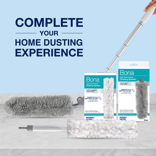 Bona Disposable Duster Refills - 5 Pack - High Performance Dusting System - Microfiber Dusters Remove Dust and Pet Hair for Quick Spot Cleaning