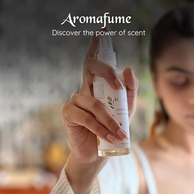 Aromafume White Sage & Palo Santo Smudge Spray 100ml/3.3 oz | Sage Spray for Cleansing Negative Energy & Protection | Non-Toxic | Room Spray for Spiritual Cleansing, Smokeless Sage Smudging