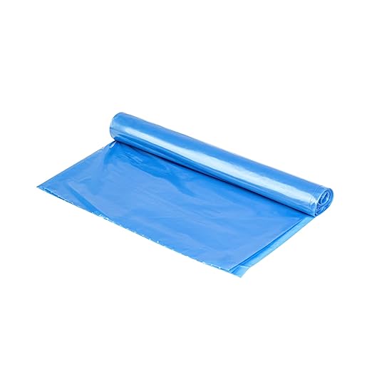 Restaurantware Blue Trash Bags 100 Count 40-45 Gal 40" x 46" Leakproof Design Heavy-Duty Garbage Bags with Star Seal Bottom and Even Weight-Distribution for Warehouses, Parks and Residential Use