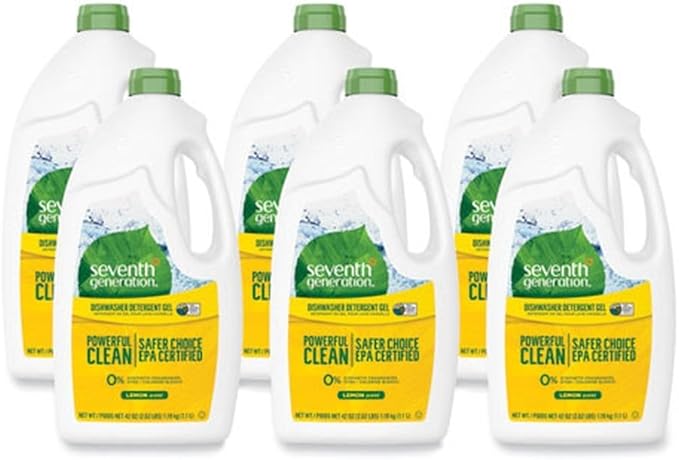 Seventh Generation Lemon Scented Automatic Dishwasher Gel (6x45 OZ) (Value Bulk Multi-pack)