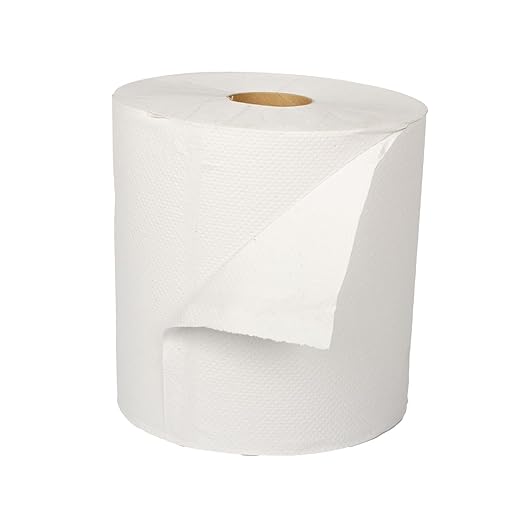 Karat Commercial Paper Towel Rolls, Absorbent & Sturdy for High Traffic Areas, White (Pack of 6)