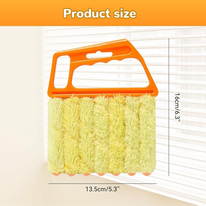 Blind Cleaner Duster Tool, 2026 New Blind Dusters for Cleaning,Cleaning Brush,7 Finger Dusting Cleaner Tool for Window & Air Conditioner,Window Blinds Cleaner Microfiber Washable (Green-2PCS)