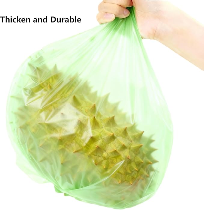 Biodegradable Large Trash Bags 13+ Gallon Tall Kitchen Gecyclable Waste Bags, Heavy Duty 1.18 Mil & Leakproof, 50 Liter Bin Liners for Lawn Yard,Home,Office (60 Count) Green
