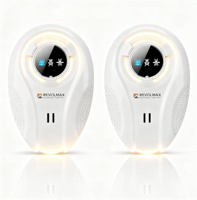 T-27, Ultrasonic Pest Control Repeller - Electronic & Ultrasound, Indoor Plug-in Repellent - Get rid of - Rodents, Mice, Squirrels, Bats, Insects, Bed Bugs, Ants, Fleas, Spiders, Roaches (2 Pack)