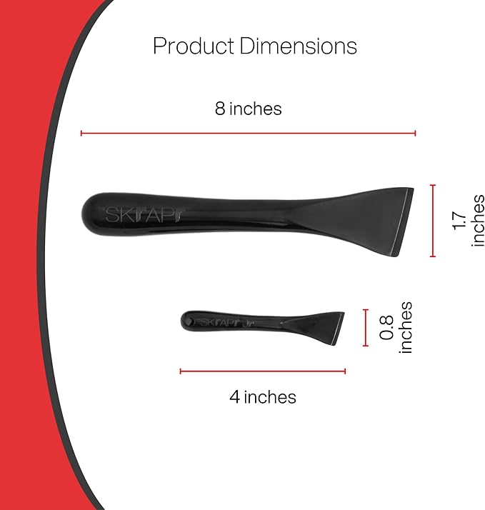 Plastic Scraper Tool, 2 Pack, Non-Scratch, Ergonomic Handle, Heat Resistant (450F), Dishwasher Safe - Clean Ovens, Countertops, Hard Floors, Walls, and Windows