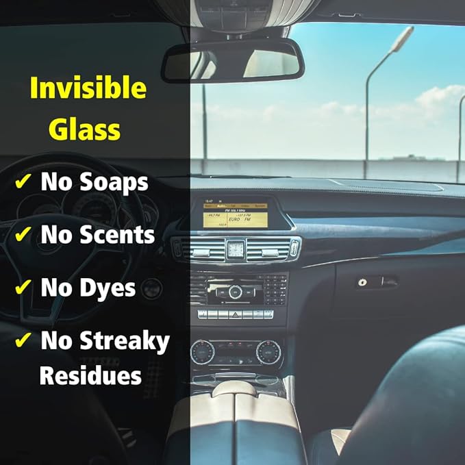Invisible Glass 91164-12PK Premium Aerosol Glass and Window Cleaner for Auto and Home Cleans Glass, Windows, Windshields, and More, Streak-Free, Ammonia-Free, Tint-Safe, 19 oz (Pack of 12)
