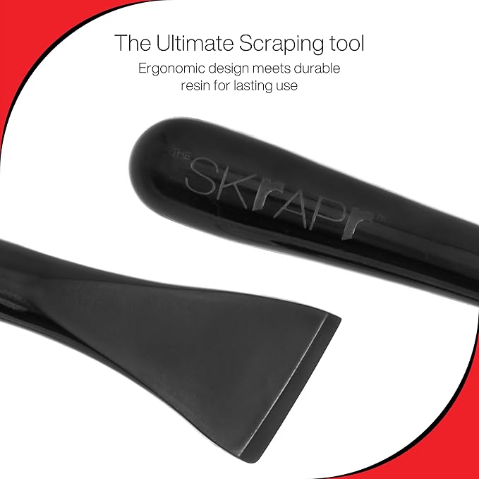 Plastic Scraper Tool, 2 Pack, Non-Scratch, Ergonomic Handle, Heat Resistant (450F), Dishwasher Safe - Clean Ovens, Countertops, Hard Floors, Walls, and Windows