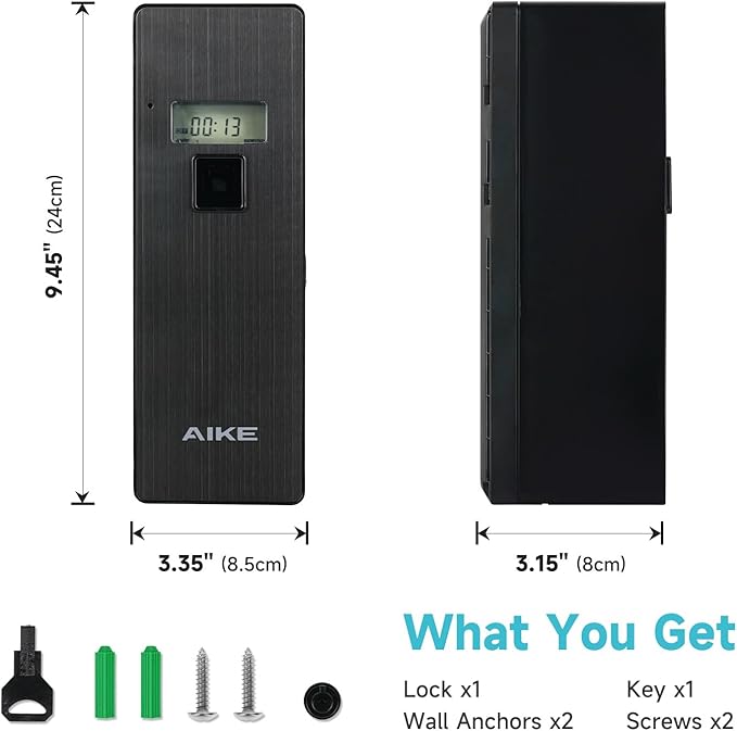 AIKE Automatic Air Fresheners Spray Dispenser – Programmable(Compatible with "Glade Automatic Air Freshener Refills 269 ml") – Ideal for Office, Airports, Gyms, Home AK1801 (Black)