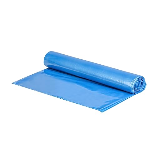 Restaurantware Recycling Trash Bags 250 Count 12-16 Gallon Heavy-Duty Plastic Trash Liners Tear-Resistant Blue Waste Disposal Bags Leak-Proof Star Seal Bottom Bags for Commercial Kitchens