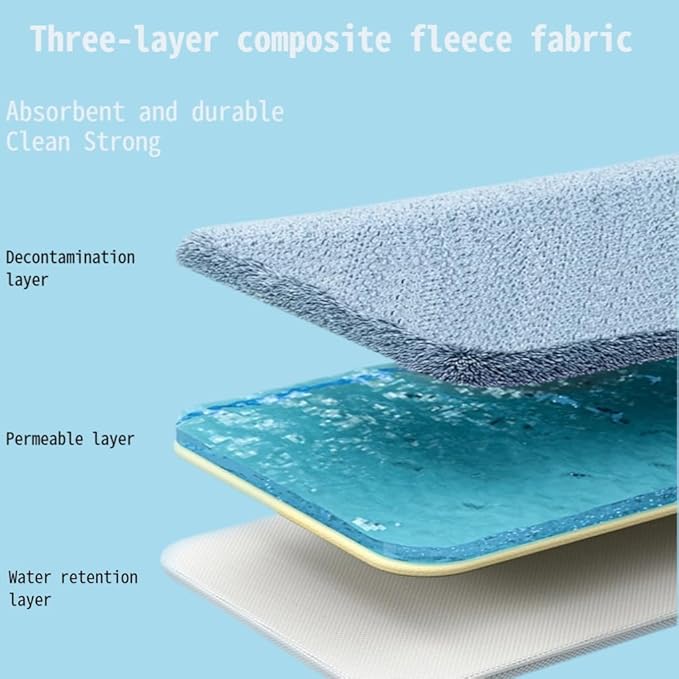Retractable Gap Duster with 60" Extension Pole, Flexible Microfiber Brush for Under Appliances, Furniture & Tight Spaces, Washable Flat Duster for Fridge Stove Couch Crevices (2 Replacement Fabric)
