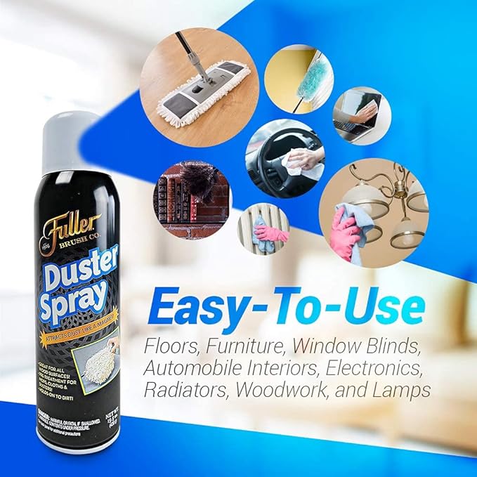 Fuller Brush Duster Spray ? 15.5 oz Multi Surface Dust Removing Sprayer - Safe Household Cleaning for Floors, Furniture, Blinds & Car Interiors (Pack of 6)