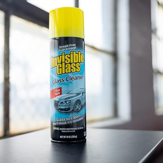 Invisible Glass 91164-6PK Premium Aerosol Glass Cleaner Spray for Car Windshields and Windows, Automotive and Home Window Cleaner, Streak-Free, Ammonia-Free, Tint-Safe – 19 oz (Pack of 6)