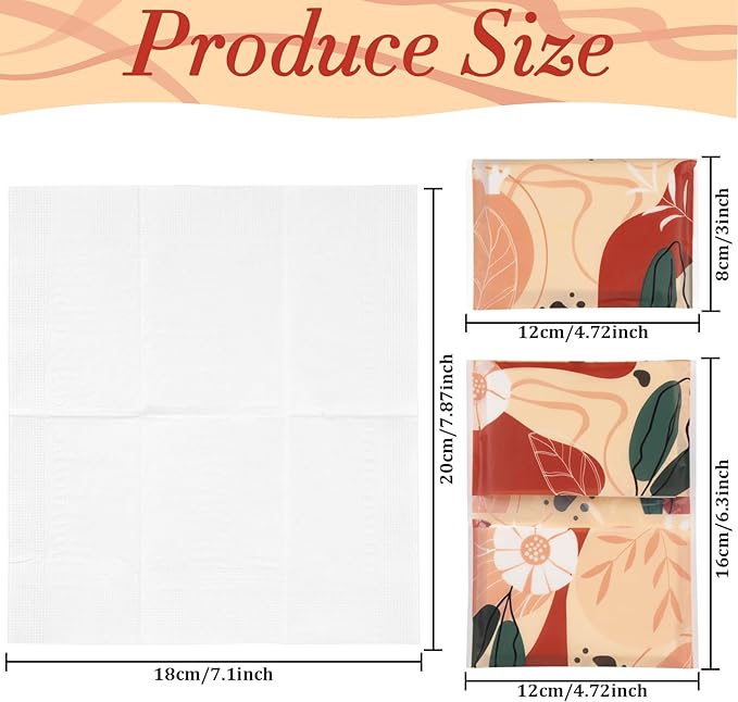 22 Packs Travel Tissue Packs - Pocket Tissues Travel Size 8 Count 3-ply Paper Pocket for Travelling, Wedding, Party Favors,Car, Handbags, Pockets