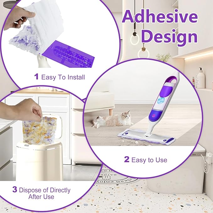 20 Count Disposable for Swiffer Power Mop Pads & Power Mop Refills for Power Mop Multi-Surface Mop, Power Mop Pads for PowerMop Wood Mop, Compatible with Power Mop Refills Liquid for Floor Cleaning