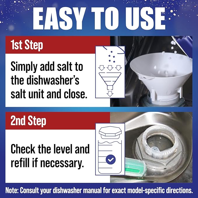 IMPRESA Dishwasher Rinse Aid Salt - 4 Lb - Citric Acid Cleaner & Descaler - Hard Water Stain Remover & Detergent Booster