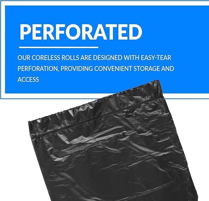 Reli. 55-60 Gallon Trash Bags Heavy Duty | 50 Bags | 50-60 Gallon | Large Black Garbage | Made in USA
