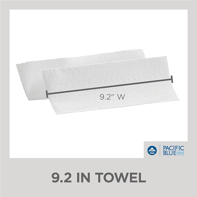Pacific Blue Select Multifold Premium 2-Ply Paper Towels (Previously Branded Signature) by GP PRO (Georgia-Pacific), White, 21000, 125 Paper Towels Per Pack, 16 Packs Per Case