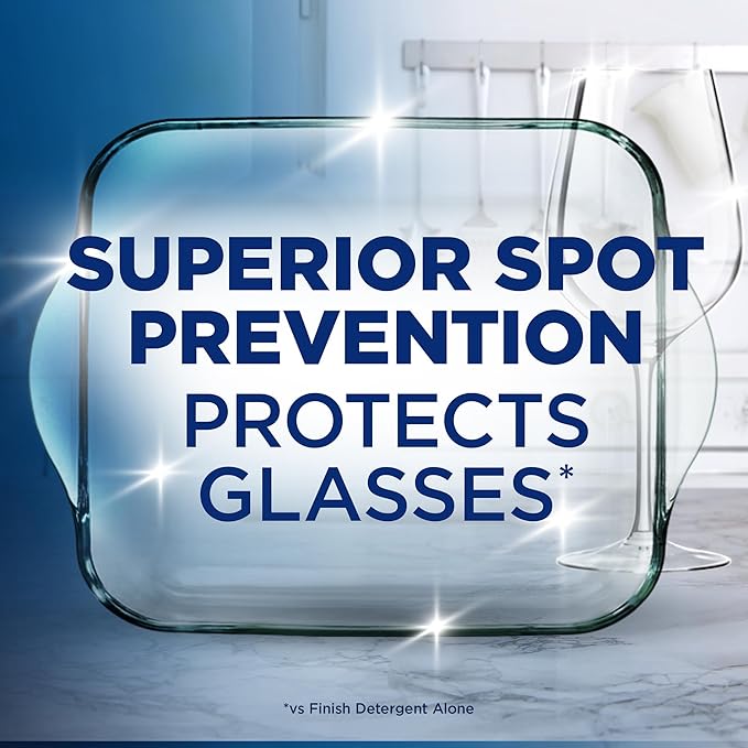 Finish | Finish Dishwasher Rinse & Shine Aid | Lemon| 400ml | For Drier Glasses and Spot Prevention