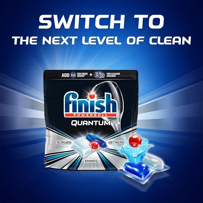 Finish - Max in 1-43ct - Dishwasher Detergent - Powerball - Wrapper Free Dishwashing Tablets - Dish Tabs - Packaging May Vary