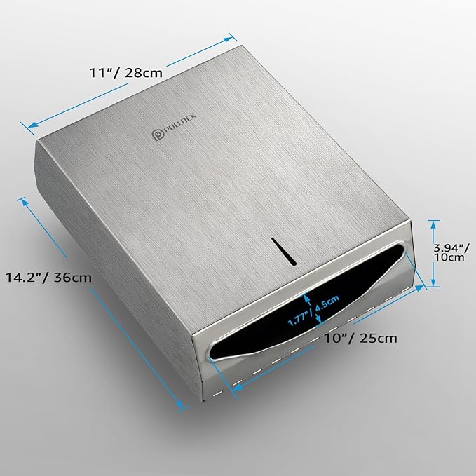 Commercial PaperTowel Holder Dispenser Wall Mount,Stainless Steel Bathroom Paper Towel Holder,Toilet Paper Napkin Holder,C Fold Multifold Trifold Paper Towel Dispenser,Hand Towel Dispenser