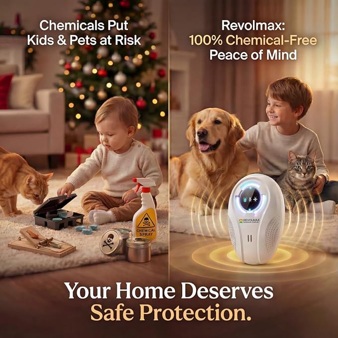 T-27, Ultrasonic Pest Control Repeller - Electronic & Ultrasound, Indoor Plug-in Repellent - Get rid of - Rodents, Mice, Squirrels, Bats, Insects, Bed Bugs, Ants, Fleas, Spiders, Roaches (6 Pack)
