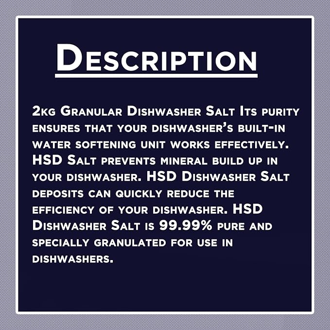 pack of 6 Dishwasher Salt Bag, 2Kg