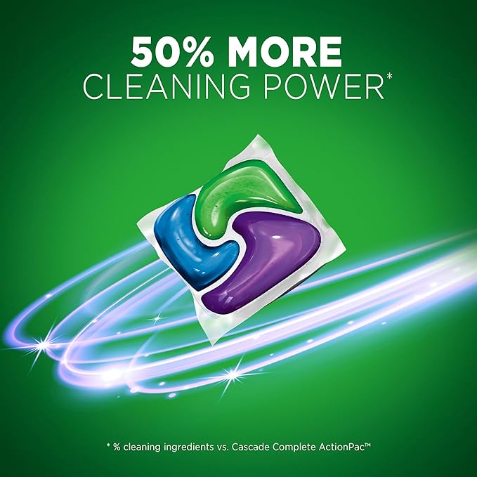 Cascade Platinum Plus ActionPacs Dishwasher Detergent Pods, Fresh, 14 Count