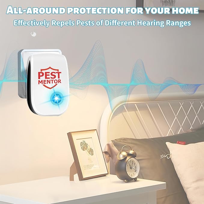 Ultrasonic Pest Repellent 10 Pack, Rodent Repellent Ultrasonic Plug in, Mice Repellent Indoor Pest Defense Plug in Ultrasonic Repellent for Roach, Rodent, Mouse, Bugs, Mosquito, Mice