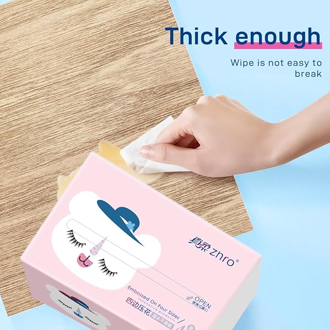1800 Pulls ZNRO Ultra Soft Paper Facial Tissues,Powder Free,Lint Free,Thick 4-Ply 6.1"x6.9" w. Compact Pink Easy Dispenser Bag Packaging