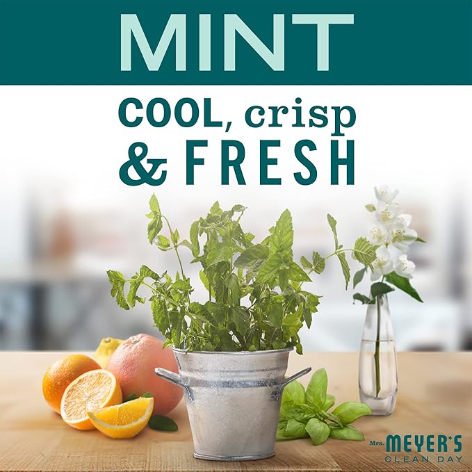 MRS. MEYER'S CLEAN DAY Liquid Dish Soap, Biodegradable Formula, Limited Edition Mint, 16 fl. oz - Pack of 6