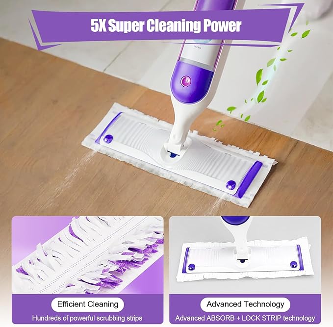 25 Pack Disposable Power Mop Pads for Swiffer PowerMop, 5X Power Mop Refills for Cleaning, 14-Layer Unscented Thickened Multi-Surface Replacement Mopping Pads Refills for Floor Cleaning
