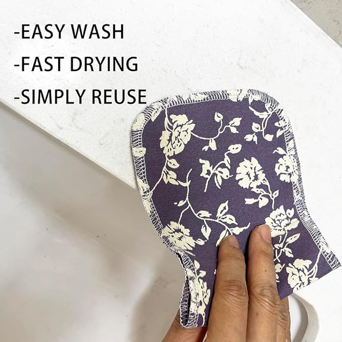Reusable Toilet Paper Towels 24 Count Roll,Washable Absorbent No Tear Bidet Towels Cotton Cloth,Zero Waste Cleaning Supplies for Bathroom(4 Colors Rose)