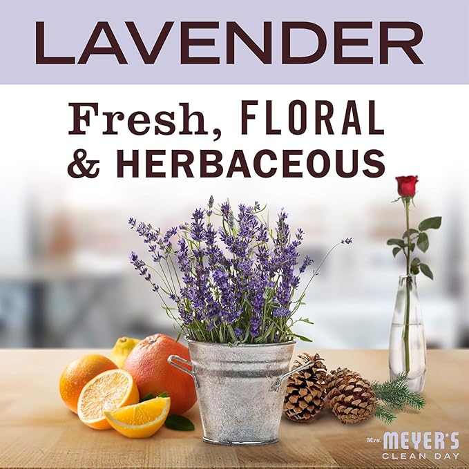 MRS. MEYER'S CLEAN DAY Liquid Dish Soap, Lavender Scent, 16 Ounce Bottle