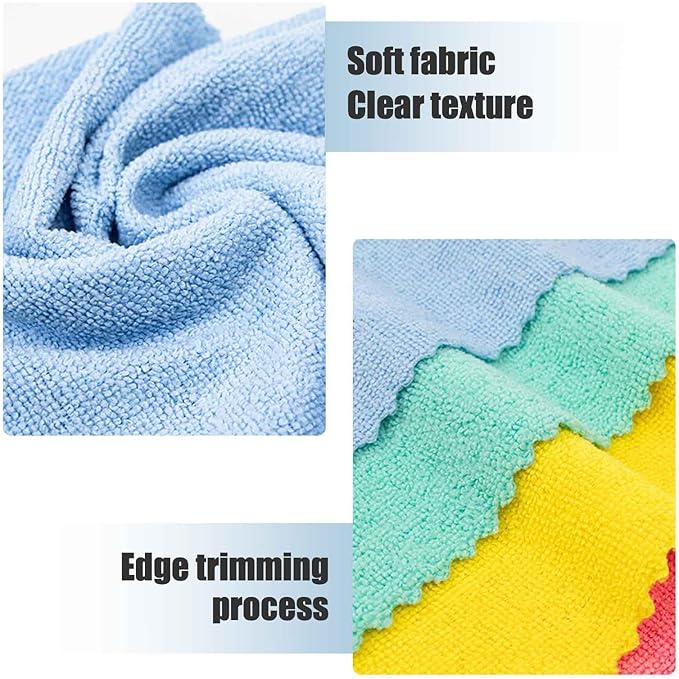 21 Reusable Paper Towels Washable, 11.8" X 11.8" Super Absorbent Microfiber Towels Kitchen, Dishwasher Safe, No Odor, Super Soft, Highly Absorbent, Waste Less, Rainbow Color