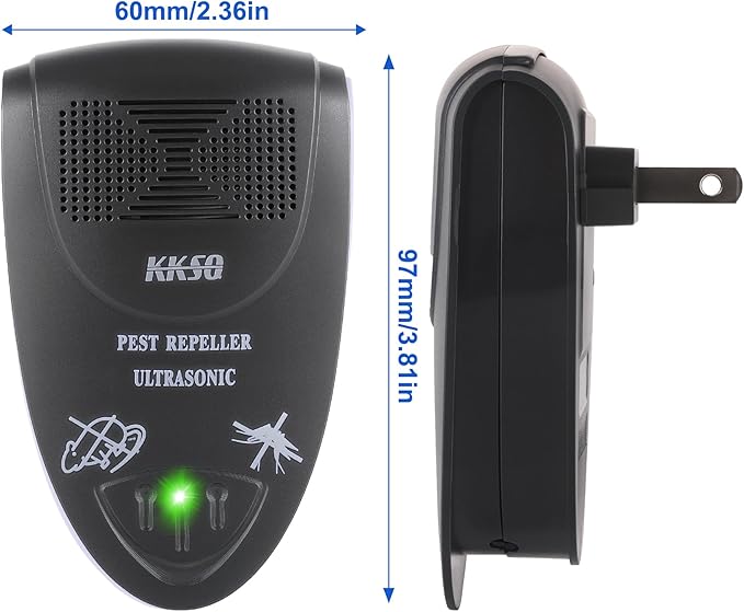 2025 Upgraded Ultrasonic Pest Repeller Indoor Plug in, 1300 Sq.Ft Coverage, Pest Control for Roach,Rodent,Mouse,Bugs,Mosquito,Mice,Spider, for Home Office Warehouse Use(Black) (2)