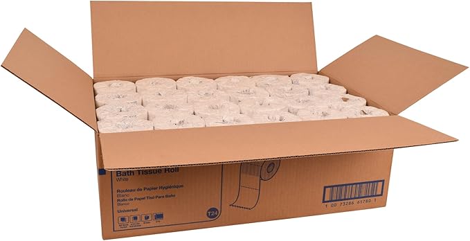 Tork Universal Bath Tissue Roll, 2-Ply, 48 rolls, 500 sheets, TM1601A, White