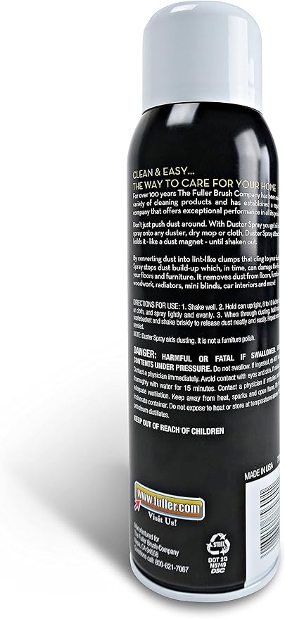 Fuller Brush Duster Spray ? 15.5 oz Multi Surface Dust Removing Sprayer - Safe Household Cleaning for Floors, Furniture, Blinds & Car Interiors (Pack of 6)