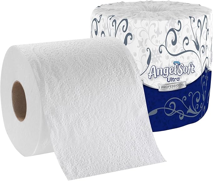 Georgia-Pacific Angel Soft Ultra Professional Series 2-Ply Embossed Toilet Paper by GP PRO (Georgia-Pacific), 16560, Paper, 60 Count (Pack of 1), White 24000 sheets per case