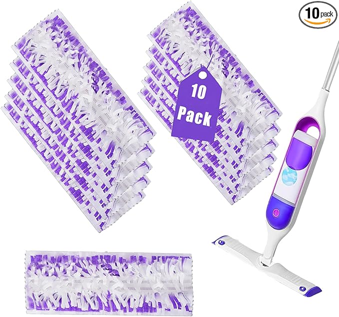YFLY 10 Pack Disposable Mopping Pads Refills for Swiffer PowerMop Multi-Surface Mops,5X Cleaning Power Mop Refills Compatible with Swiffer Power Floor Cleaning