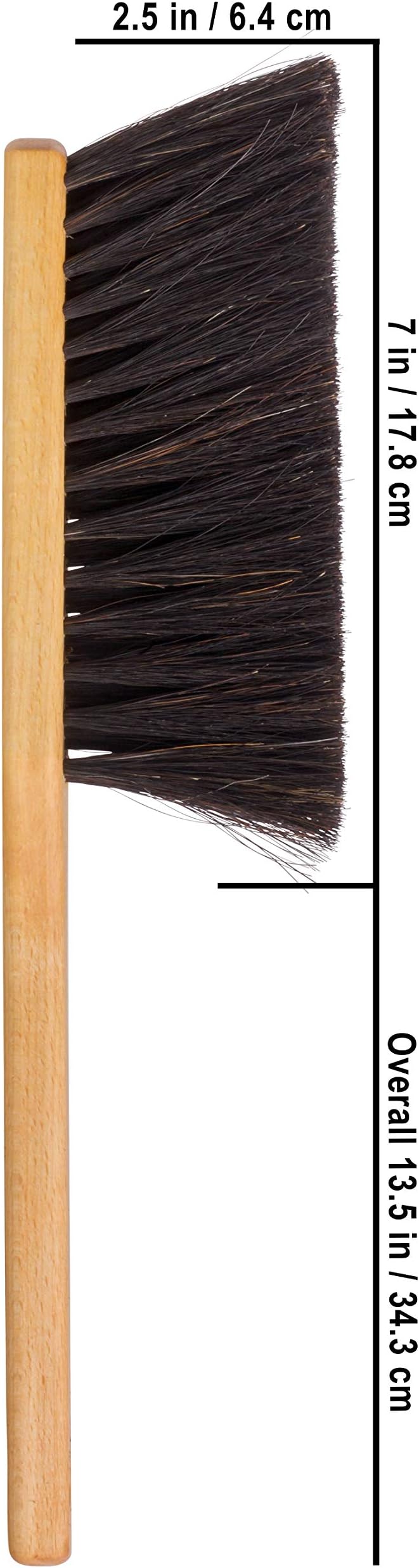 Redecker Horsehair Hand Brush Delta with Oiled Beechwood Handle, 13-3/8-Inches