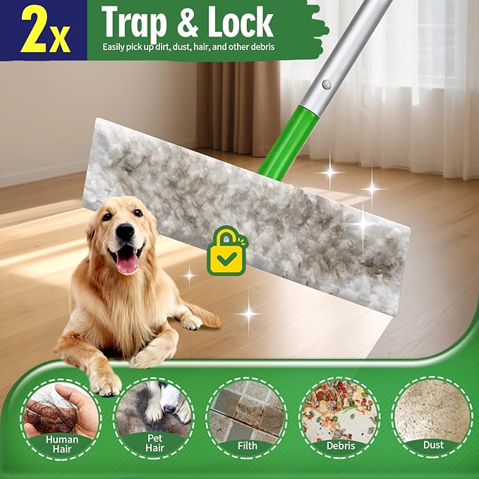 Heavy Duty Dry Sweeping Cloths Compatible with Swiffer Sweeper XL Mop, Sweeper X-Large Dry Cloth Refills for Floor Mopping and Cleaning, Disposable Pet Dry Pads Refills, 50 Count