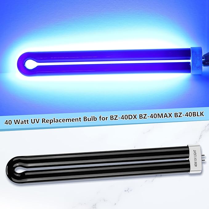 2 PCS Bug Zapper Replacement Bulbs, 40w Black Light Bulb Compatible with Black Flag Bug Zapper Model BZ-40DX, BZ-40MAX, and BZ-40BLK