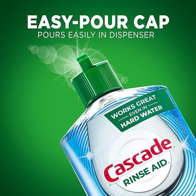 Cascade Dishwasher Rinse Aid, Pack of 2 | 8.45 fl oz | Packaging May Vary