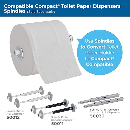 Georgia-Pacific Compact Coreless 2-Ply Recycled Toilet Paper by GP PRO (Georgia-Pacific), 19375, 1,000 Sheets Per Roll, 36 Rolls Per Case