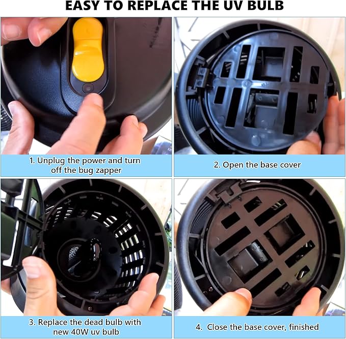 2 PCS Bug Zapper Replacement Bulbs, 40w Black Light Bulb Compatible with Black Flag Bug Zapper Model BZ-40DX, BZ-40MAX, and BZ-40BLK
