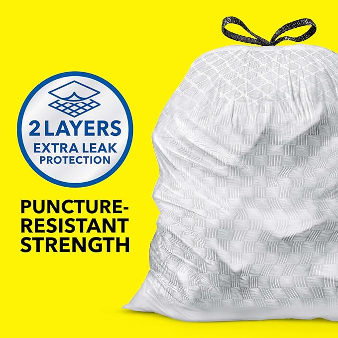 Glad ForceFlex Tall Kitchen Drawstring Trash Bags, 13 Gal, Gain Lavender, 110 Ct (Package May Vary)