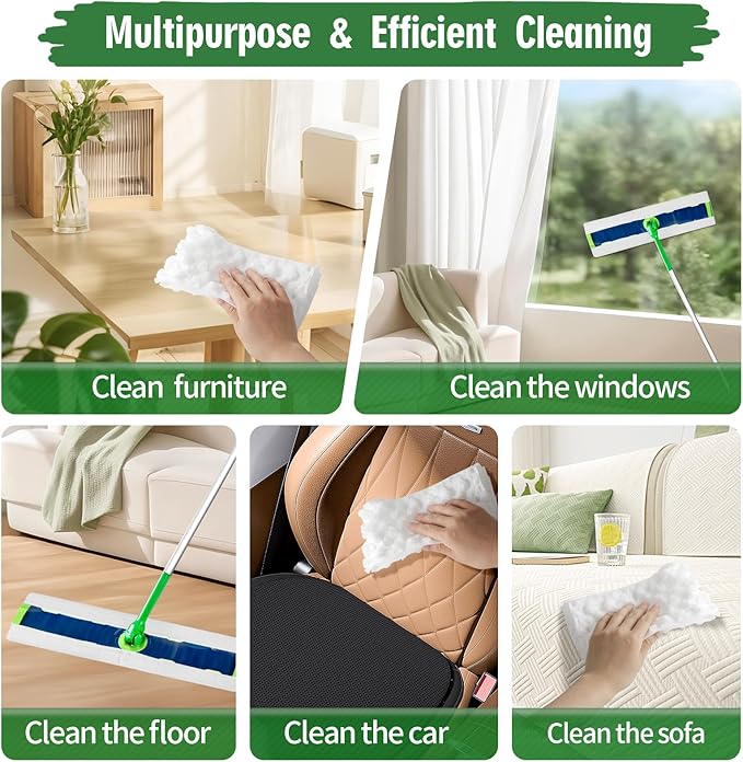 Heavy Duty Dry Sweeping Cloths Compatible with Swiffer Sweeper XL Mop, Sweeper X-Large Dry Cloth Refills for Floor Mopping and Cleaning, Disposable Pet Dry Pads Refills, 50 Count