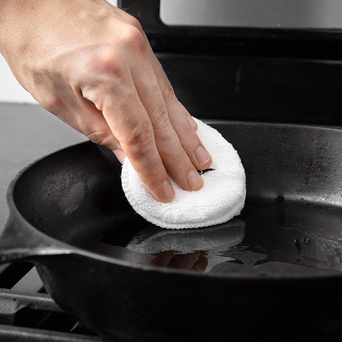 CLARK'S Cast Iron Cleaning Kit with Coconut Oil – Cast Iron Cleaner Set with Seasoning Oil, Soap, Scrub Brush, and Applicator Pad – Restore and Preserve Pan, Skillet, Grill, Dutch Oven, and Wok