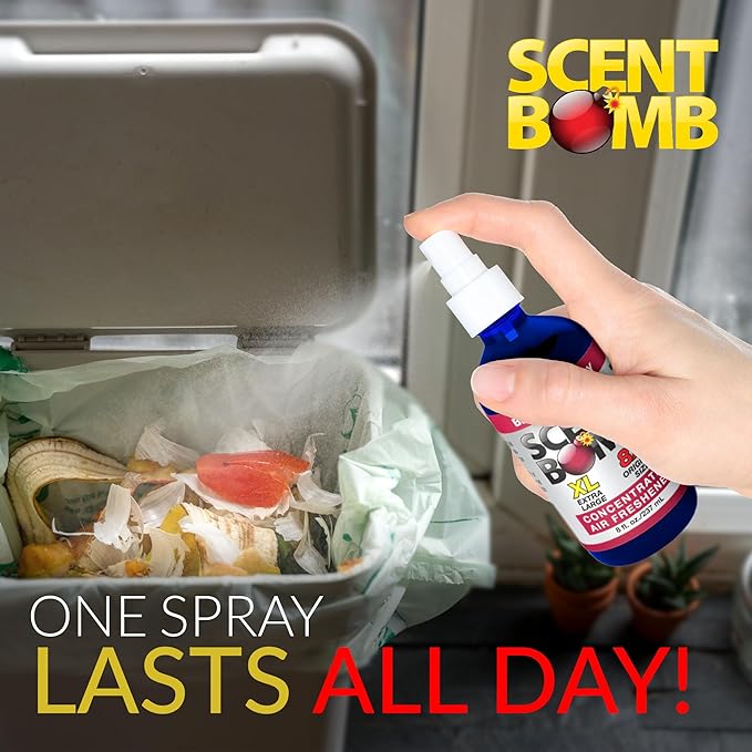 Scent Bomb Air Freshener Spray, Long-Lasting Odor Eliminator for Home & Car, Effective Deodorizer for Kitchen, Bathroom, Fresh Room Spray & Smell Neutralizer, Black Cherry Scent